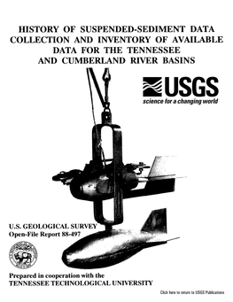 History of Suspended-Sediment Data Collection and Inventory of Available Data for the Tennessee and Cumberland River Basins