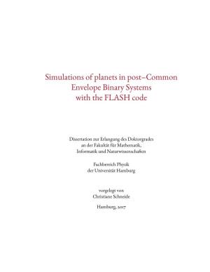 Simulations of Planets in Post–Common Envelope Binary Systems with the FLASH Code