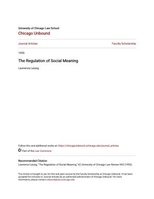 The Regulation of Social Meaning