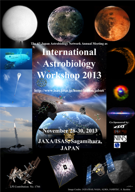 November 28-30, 2013 JAXA/ISAS, Sagamihara, JAPAN