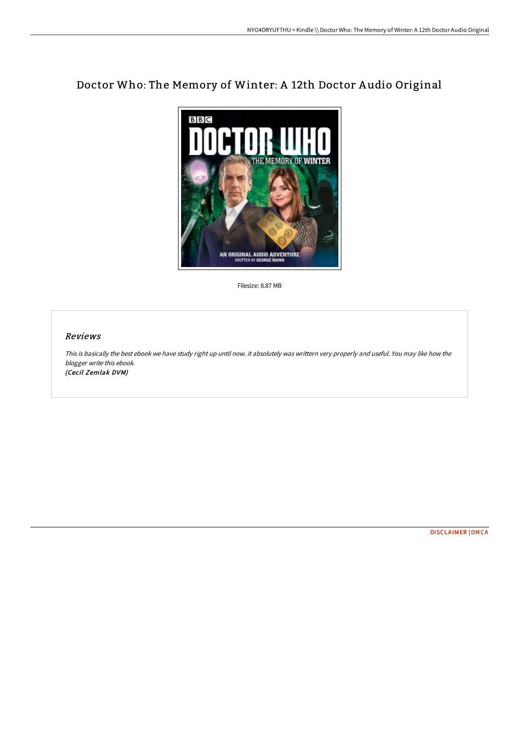 Doctor Who: the Memory of Winter: a 12Th Doctor Audio Original
