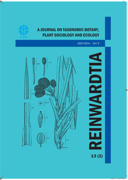 (2) a Journal on Taxonomic Botany, Plant Sociology and Ecology