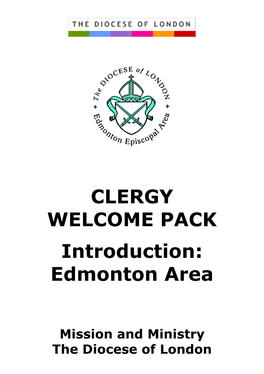 CLERGY WELCOME PACK Introduction: Edmonton Area