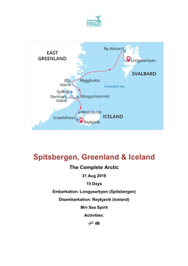 Spitsbergen, Greenland & Iceland