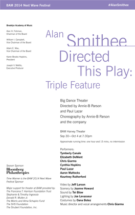 Alan Smithee Directed This Play: Triple Feature
