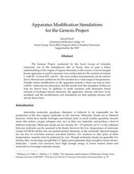Apparatus Modification Simulations for the Genesis Project
