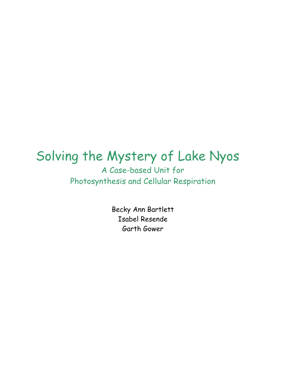 case study lake nyos answer key