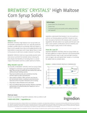 BREWERS' CRYSTALS® High Maltose Corn Syrup Solids