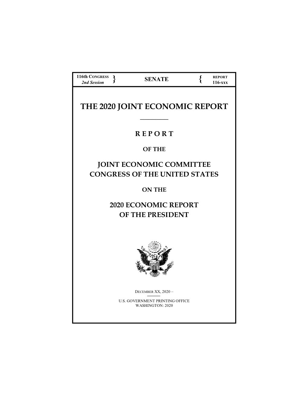 The 2020 Joint Economic Report ___