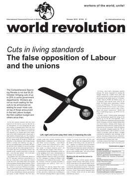 Cuts in Living Standards the False Opposition of Labour and the Unions