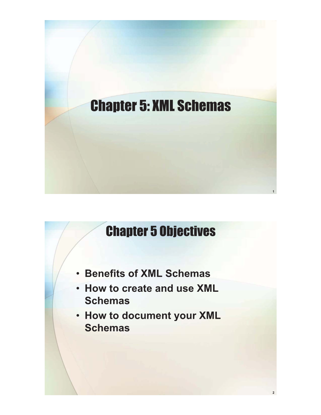 Chapter 5: XML Schemas