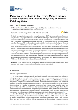 Czech Republic) and Impacts on Quality of Treated Drinking Water