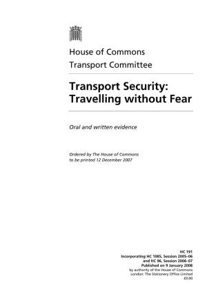 Transport Security: Travelling Without Fear