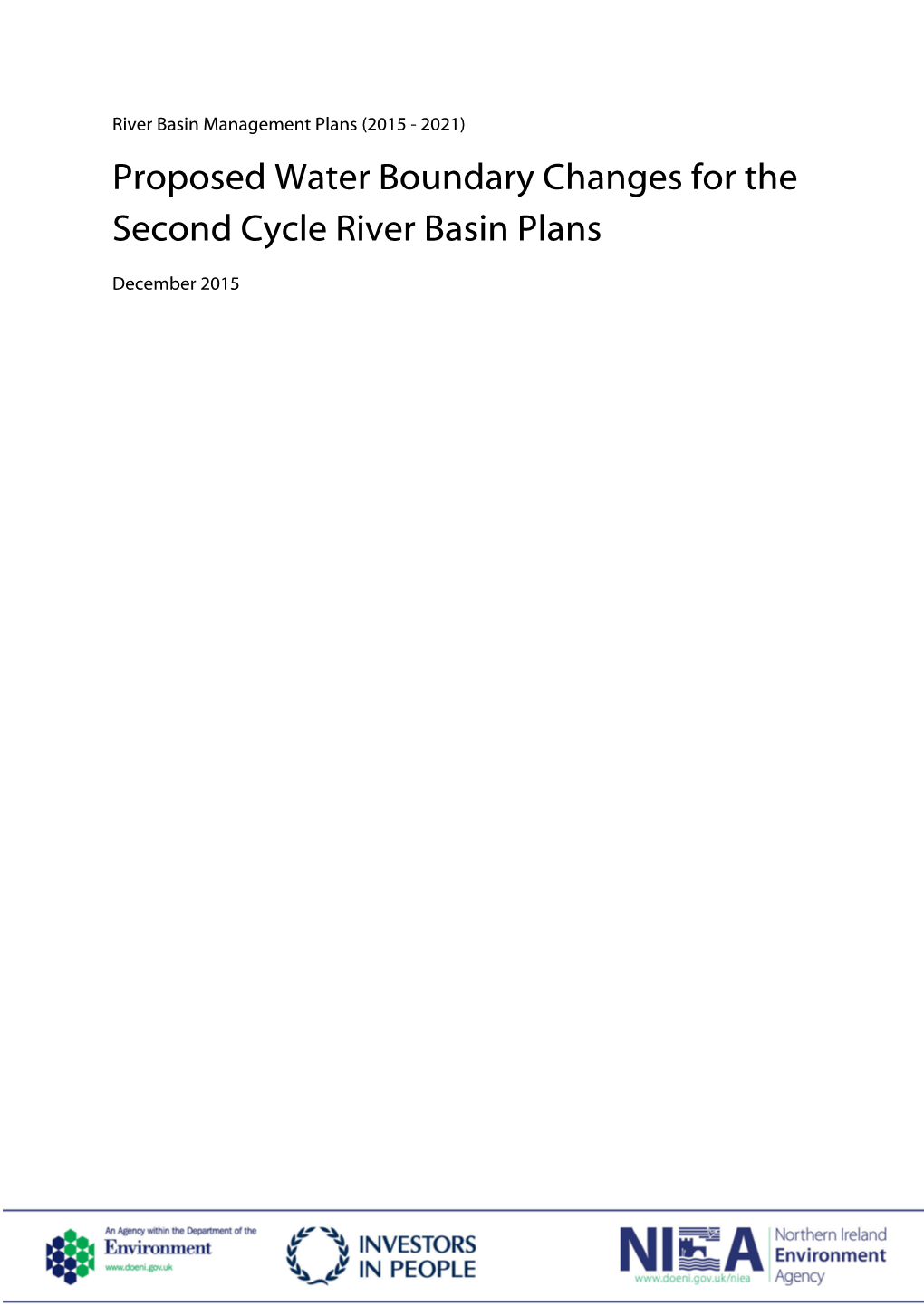 Proposed Water Boundary Changes for the Second River Basin Plans