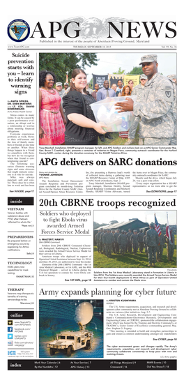 APG Delivers on SARC Donations 20Th CBRNE Troops Recognized