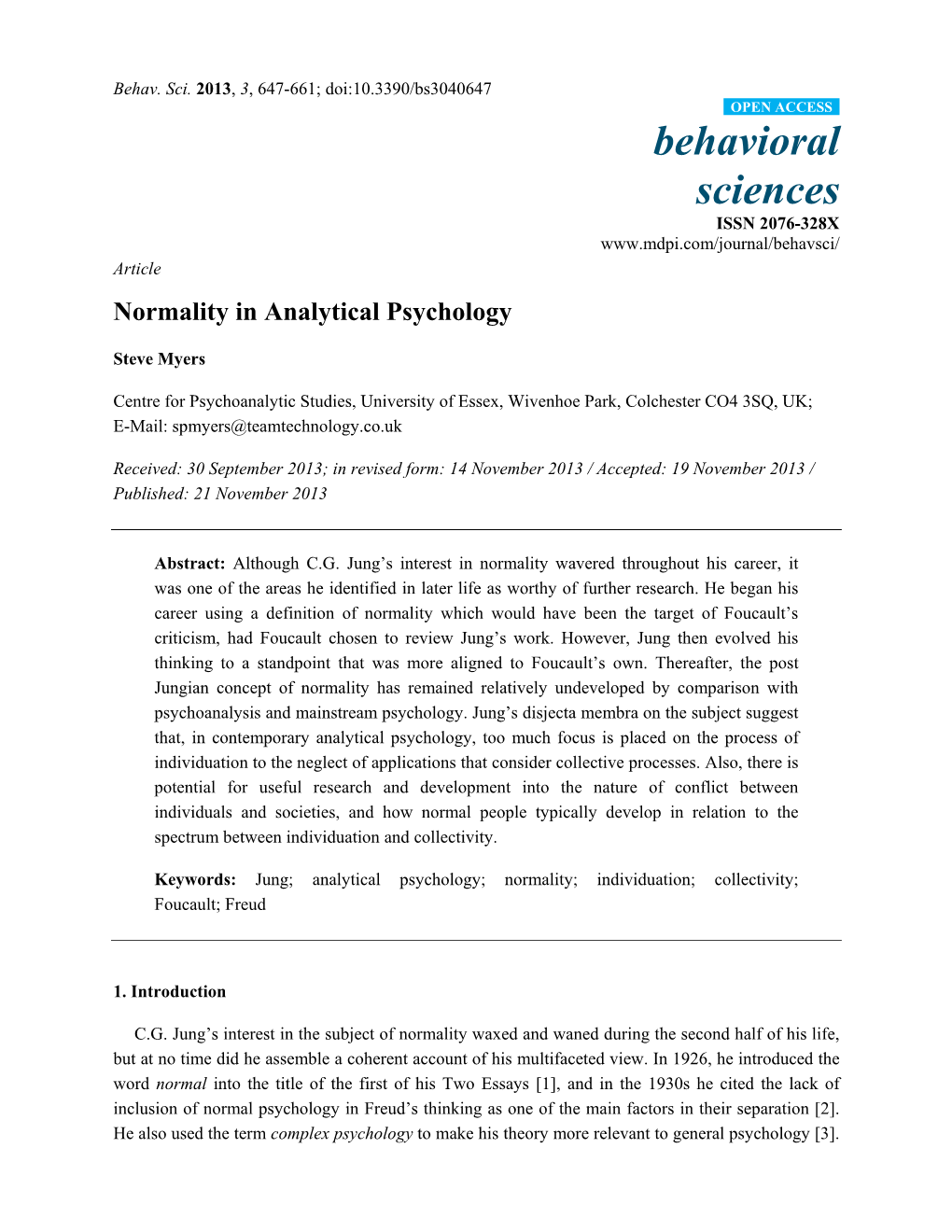 Normality in Analytical Psychology