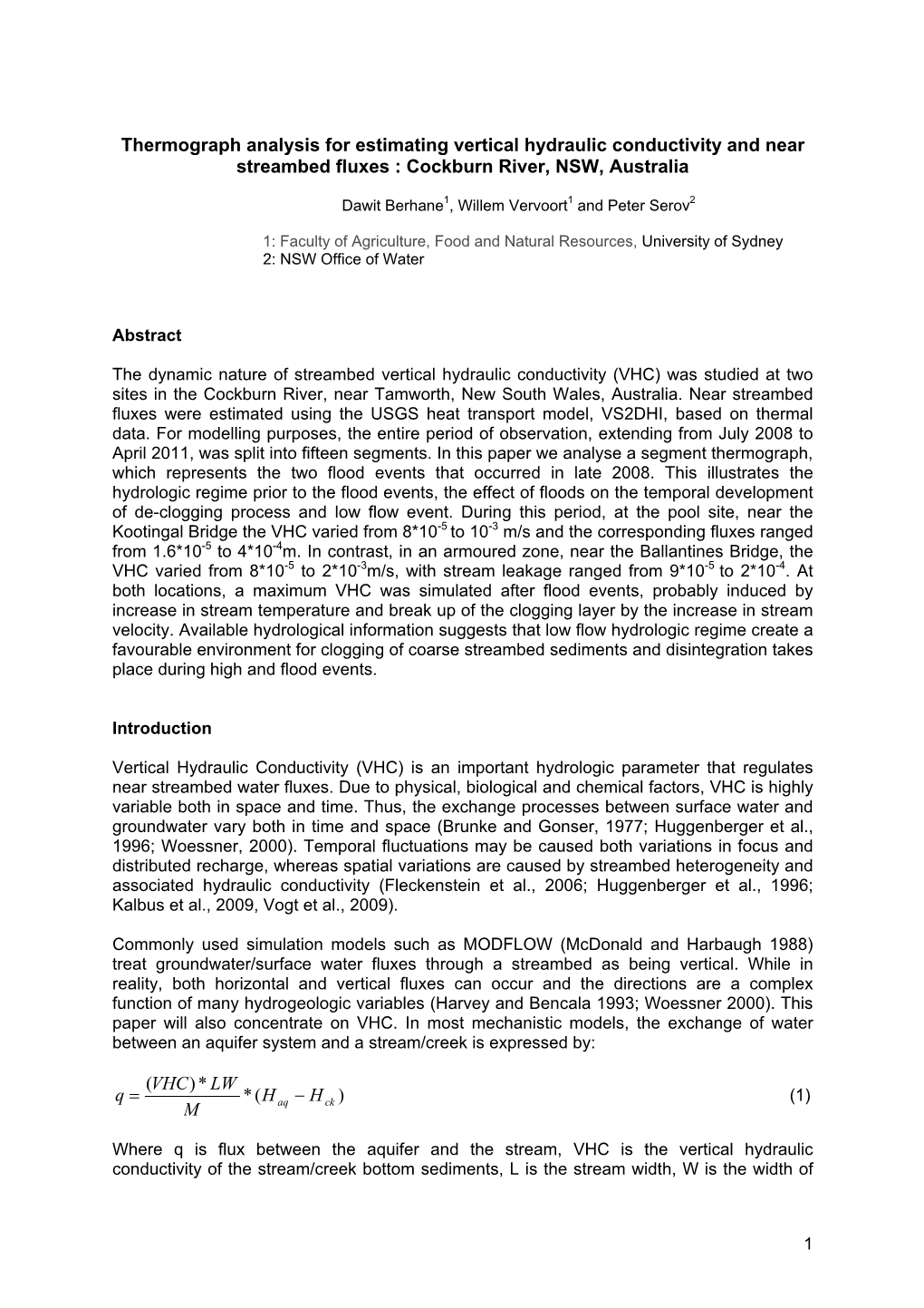 45 D.Berhane, W.Vervoort, P.Serov: Thermograph Analysis For