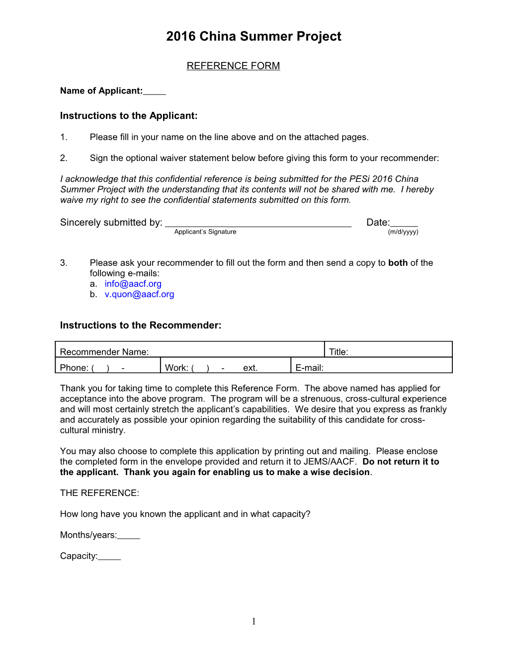 Jems Short-Term Missions Program