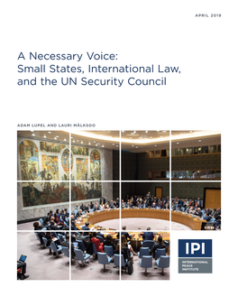 Small States, International Law, and the UN Security Council