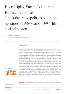 Ellen Ripley, Sarah Connor, and Kathryn Janeway: the Subversive Politics of Action Heroines in 1980S and 1990S Film and Television