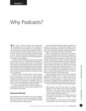 Why Podcasts?