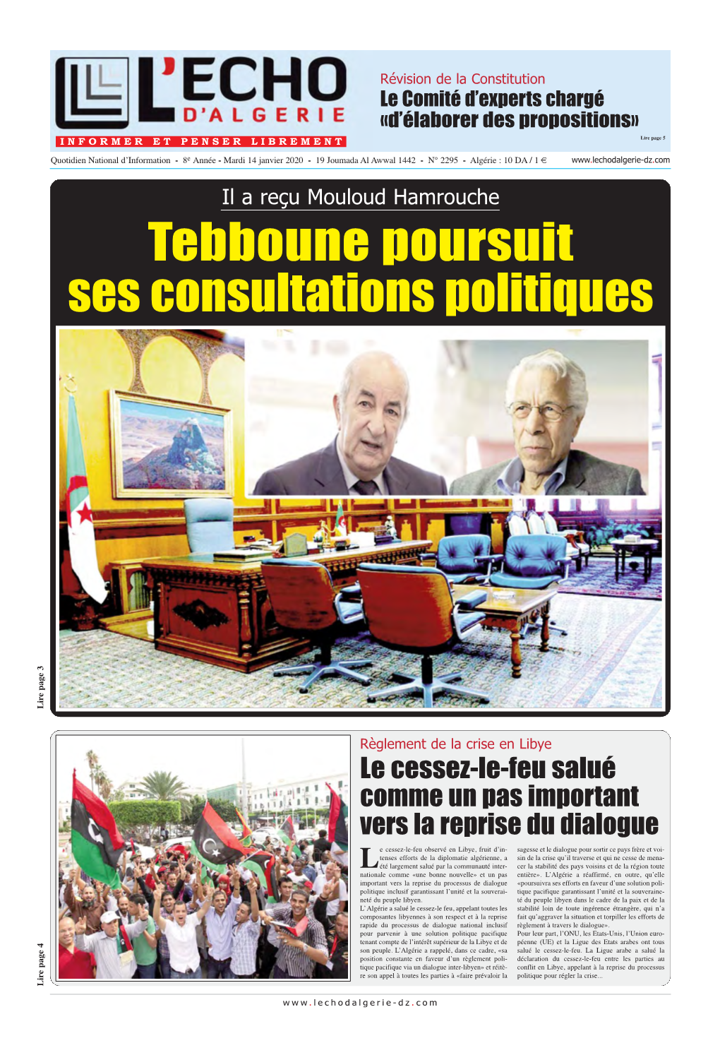 Pdf Echo Dalgerie Du 2020-01-14