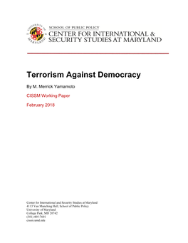 Terrorism Against Democracy