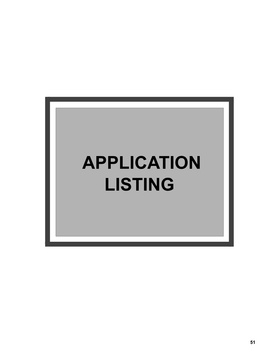 Application Listing