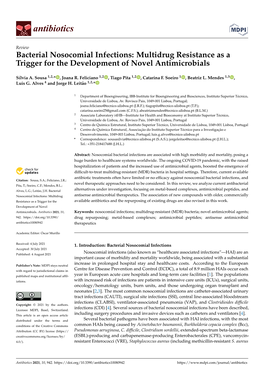 Bacterial Nosocomial Infections: Multidrug Resistance As a Trigger for the Development of Novel Antimicrobials