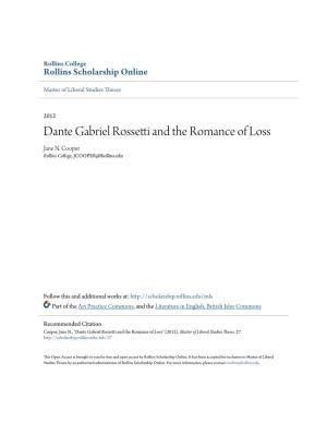 Dante Gabriel Rossetti and the Romance of Loss Jane N