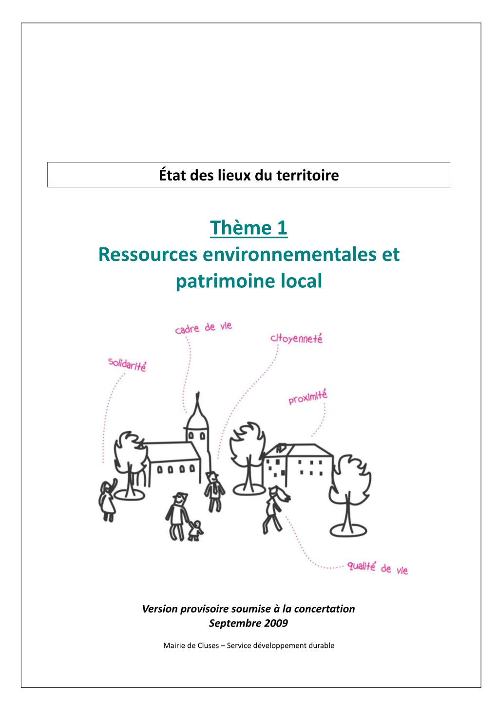 1 Ressources Environnementales Et Patrimoine Local