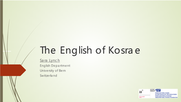 English in Kosrae