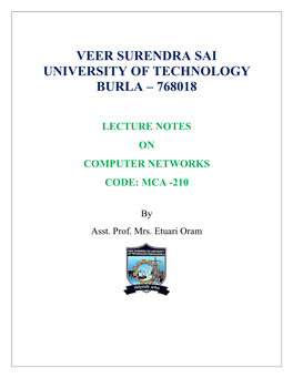 Veer Surendra Sai University of Technology Burla – 768018