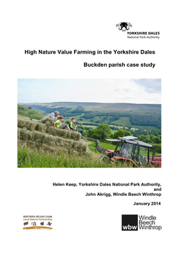 High Nature Value Farming in the Yorkshire Dales Buckden Parish