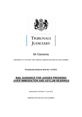 Bail Guidance for Immigration Judges