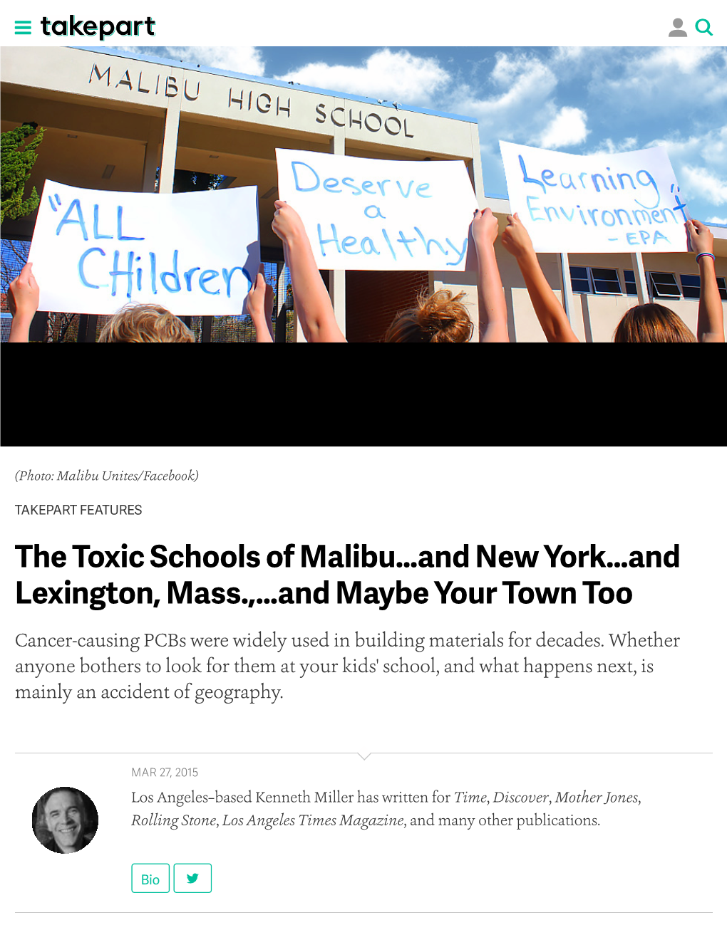 The Toxic Schools of Malibu…And New York…And Lexington, Mass.,…And Maybe Your Town Too