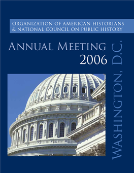 2006 OAH/NCPH Annual Meeting Washington,Upcoming D.C