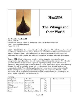 Hist3593 the Vikings and Their World
