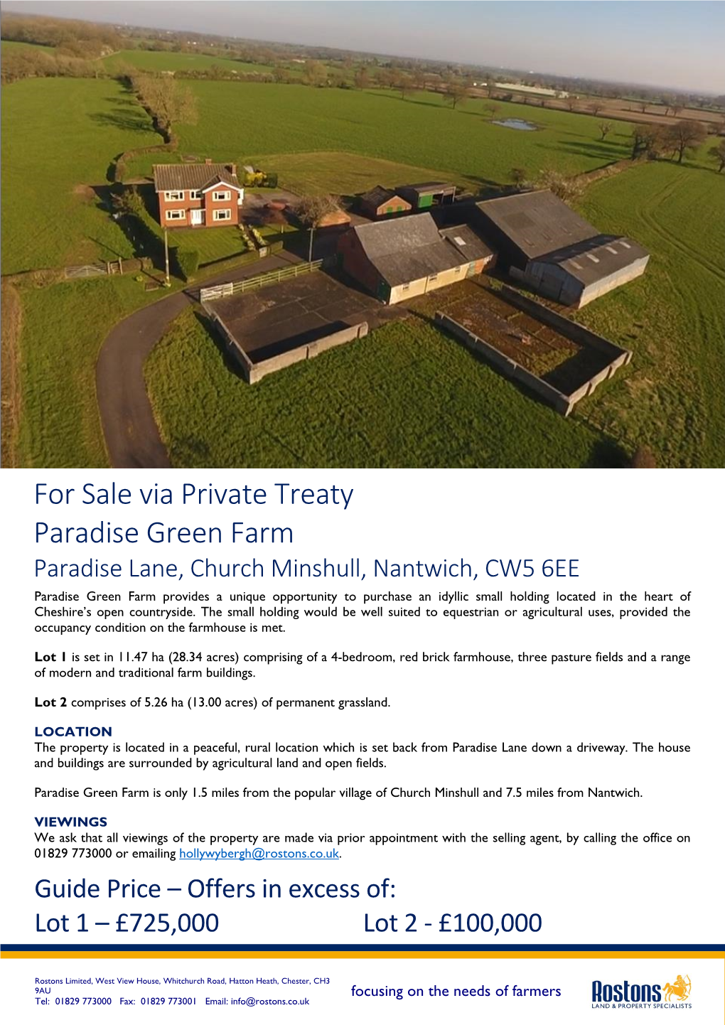 For Sale Via Private Treaty Paradise Green Farm
