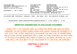 Important Information to Our Valued Customers