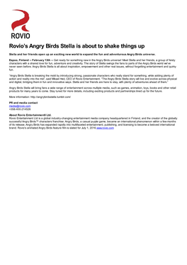 Rovio's Angry Birds Stella Is About to Shake Things Up