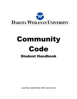 Dakota Wesleyan University Community Code