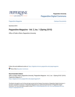 Pepperdine Magazine Campus Documents
