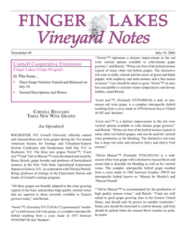 Vineyard Notes