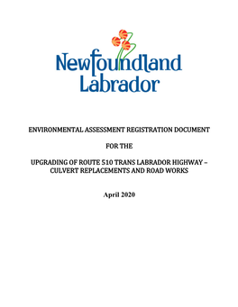Environmental Assessment Registration Document Proposed