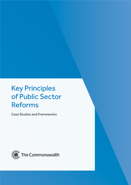 Key Principles of Public Sector Reforms