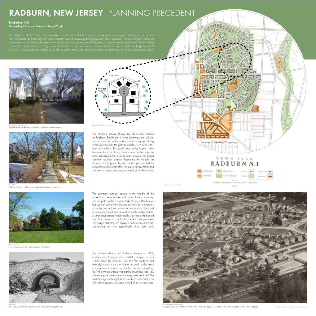 Radburn, New Jersey: Planning Precedent