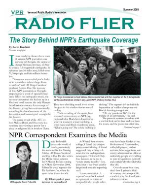 The Story Behind NPR's Earthquake Coverage by Karen Everhart Current Newspaper