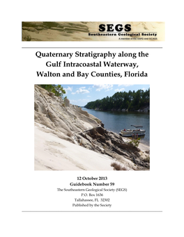 Quaternary Stratigraphy Along the Gulf Intracoastal Waterway, Walton and Bay Counties, Florida