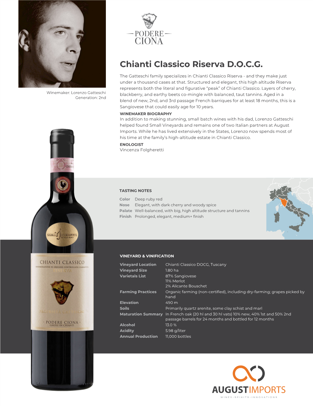 Podere Ciona | Chianti Classico Riserva D.O.C.G